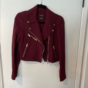 Club Monaco Red Utility Jacket Asymmetrical Design